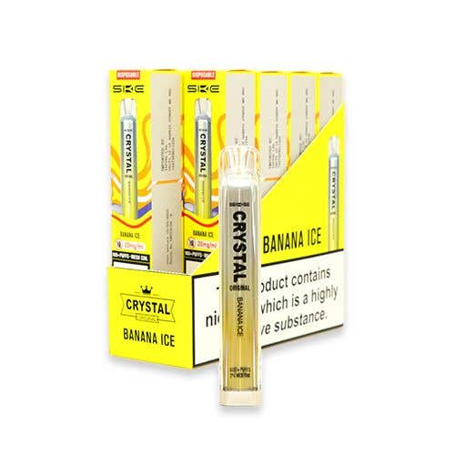 SKE Crystal Bar Disposable Vape Kit 10 x Multipack - Banana Ice
