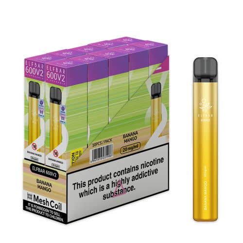 Elf Bar 600 V2 Disposable Kit 10 x Multipack 2% - Banana Mango