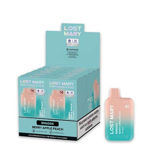 Lost Mary BM600S Disposable Kit 10 x Multipack - 20mg - Berry Apple Peach