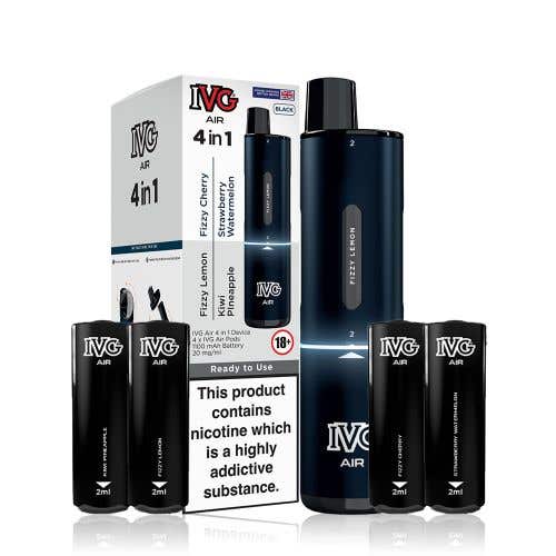 IVG Air 4-in-1 Disposable Vape Kit -  Black Edition