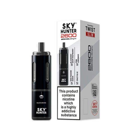 Sky Hunter Twist Slim 2600 Prefilled Pod Vape Kit - Black Edition