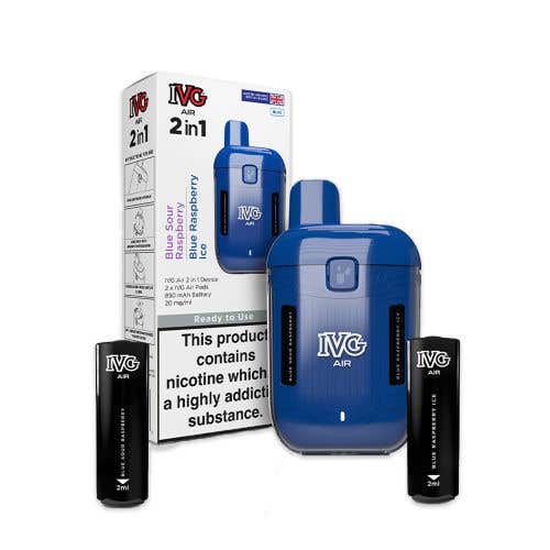IVG Air 2-in-1 Rechargeable Disposable Vape Kit - Blue Edition