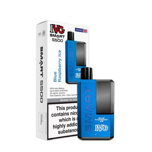 IVG Smart 5500 Rechargeable Refillable Disposable Pod Kit - Blue Raspberry Ice