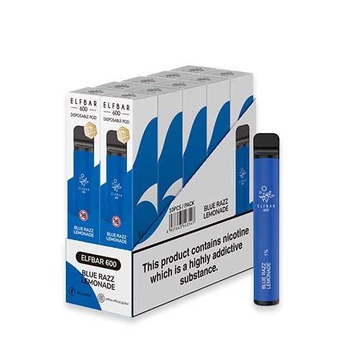 Elf Bar 600 Disposable Kit 10 x Multipack - Blue Razz Lemonade
