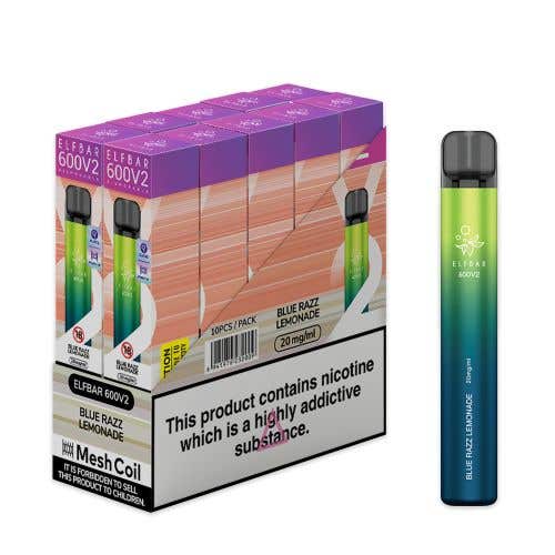 Elf Bar 600 V2 Disposable Kit 10 x Multipack 2% - Blue Razz Lemonade