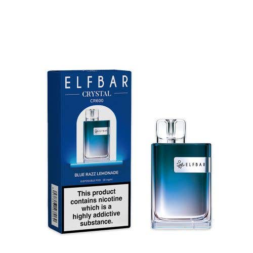 Elf Bar Crystal CR600 Disposable Vape Kit - Blue Razz Lemonade