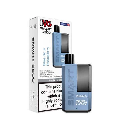 IVG Smart 5500 Rechargeable Refillable Disposable Pod Kit - Blue Sour Raspberry