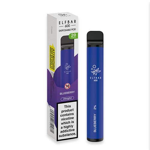 Elf Bar 600 Disposable Vape Kit - 20 mg - Blueberry