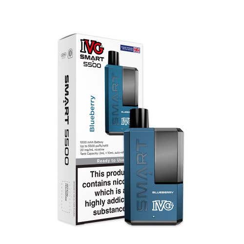 IVG Smart 5500 Rechargeable Refillable Disposable Pod Kit - Blueberry