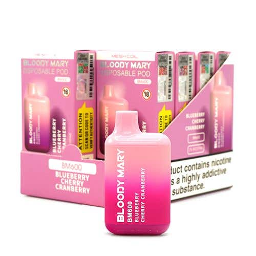 Bloody Mary BM600 Disposable Vape Kit 10 x Multipack - Blueberry Cherry Cranberry