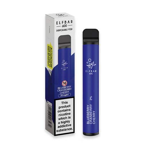 Elf Bar 600 Disposable Kit - 20mg - Blueberry Cranberry Cherry