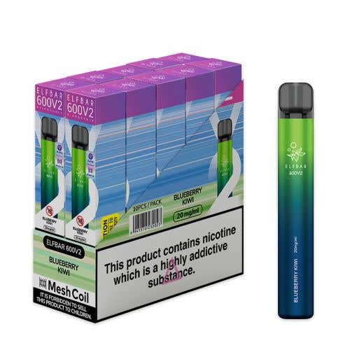 Elf Bar 600 V2 Disposable Kit 10 x Multipack 2% - Blueberry Kiwi