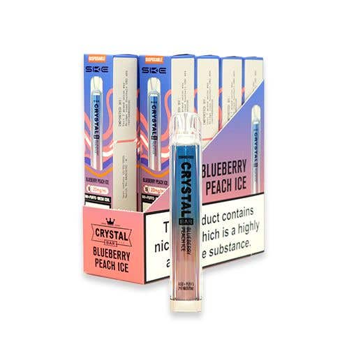 SKE Crystal Bar Disposable Vape Kit 10 x Multipack - Blueberry Peach Ice
