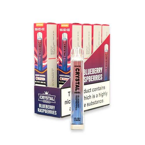 SKE Crystal Bar Disposable Vape Kit 10 x Multipack - Blueberry Raspberries
