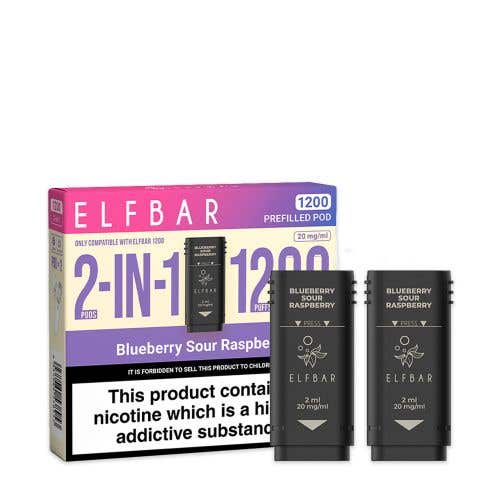 Elf Bar 1200 Prefilled Pods - Blueberry Sour Raspberry