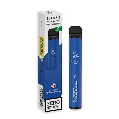 Elf Bar 600 Disposable Kit — 0mg (Nicotine-Free) - Blueberry Sour Raspberry