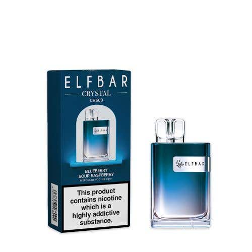 Elf Bar Crystal CR600 Disposable Vape Kit - Blueberry Sour Raspberry