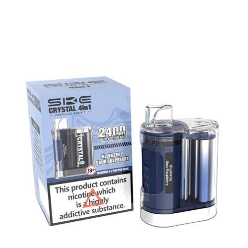 SKE Crystal 4in1 Prefilled Vape Kit - Blueberry Sour Raspberry