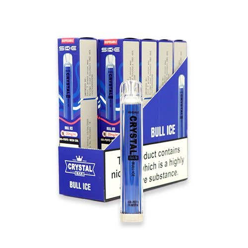 SKE Crystal Bar Disposable Vape Kit 10 x Multipack - Bull Ice