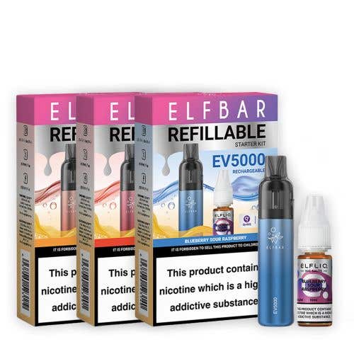 Elf Bar EV5000 Refillable Rechargeable Disposable Vape Kit
