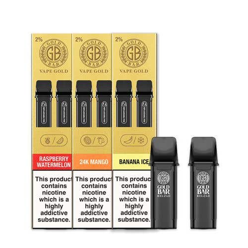 Vape Gold's Gold Bar Reload Prefilled Vape Pods