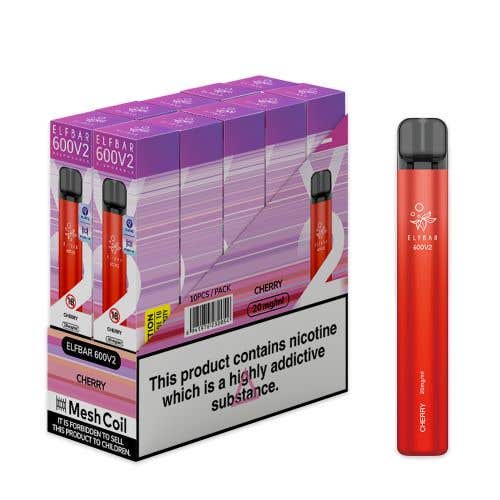 Elf Bar 600 V2 Disposable Kit 10 x Multipack 2% - Cherry