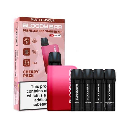 Bloody Mary Bloody Bar 3000 Rechargeable Disposable Vape Kit - Cherry Pack
