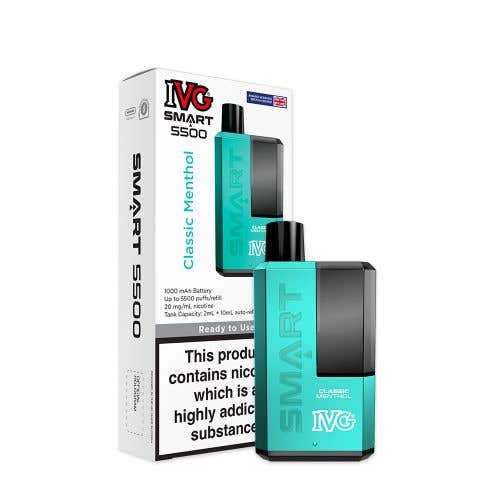 IVG Smart 5500 Rechargeable Refillable Disposable Pod Kit - Classic Menthol