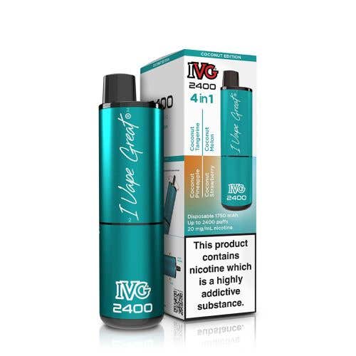 IVG 2400 Disposable Vape Kit- 20mg - Coconut Edition