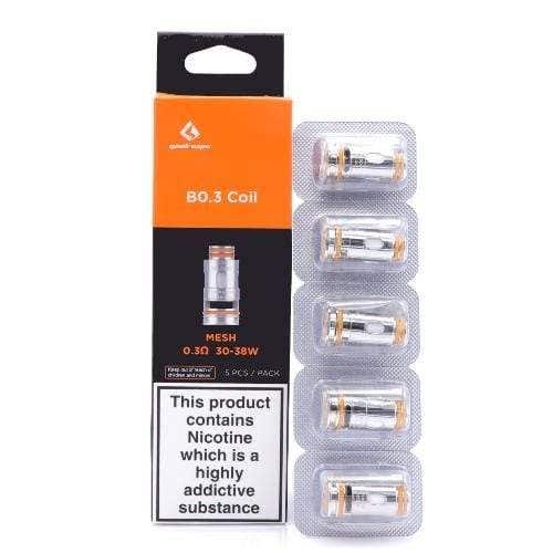 Coil Geekvape Replacement B-Coils Five Pack / B0.3ohm (Direct Lung Vaping)