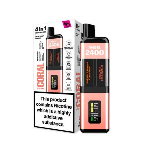 Vapes Bars Angel 2400 Prefilled Pod Kit - Coral Edition