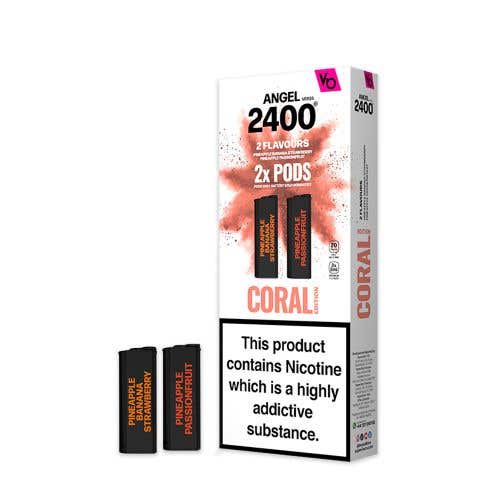 Vapes Bar Angel 2400 Prefilled Vape Pods - Coral Edition