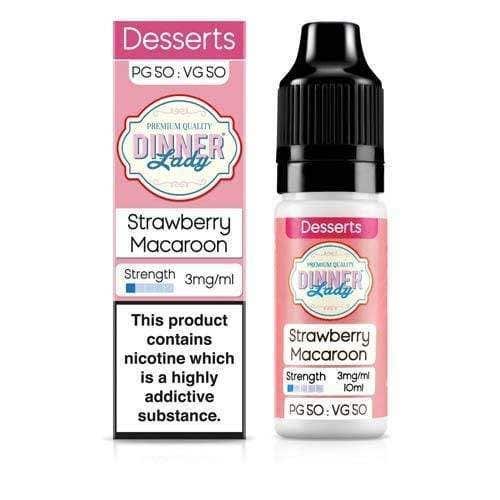 E-Liquid Dinner Lady 50/50 Desserts Strawberry Macaroon 10ml / 3mg