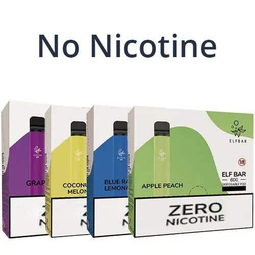 Elf Bar 600 Nicotine-Free (0mg) — 10 x Disposable Vape Multipack