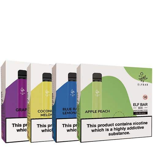 Elf Bar 600 Kit 10 x Disposable Vape Multipack - All flavours