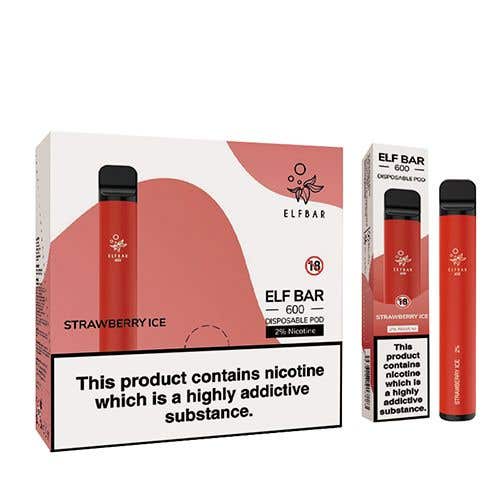 Elf Bar 600 Kit 10 x Disposable Vape Multipack - Strawberry Ice