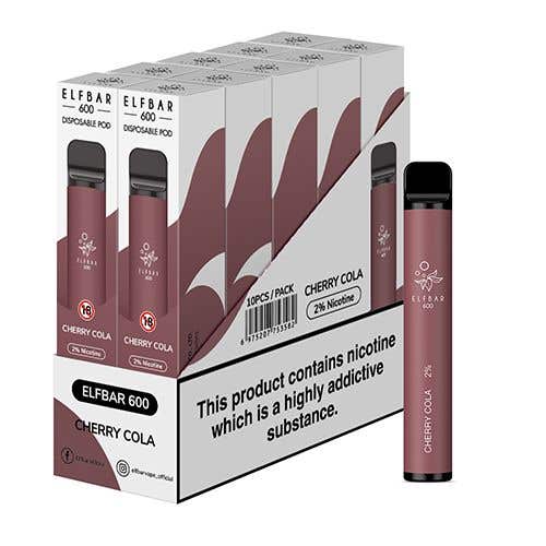 Elf Bar 600 Kit 10 x Disposable Vape Multipack 2% - Cherry Cola