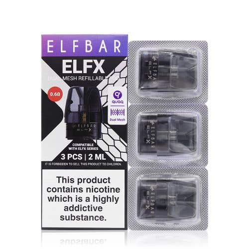 Elf Bar ELFX Replacement Vape Pods - 0.6ohm