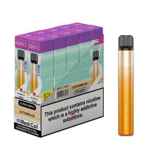 Elf Bar 600 V2 Disposable Kit 10 x Multipack 2% - Elfbull Ice - Energy Ice