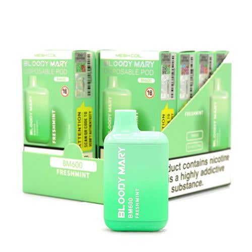 Bloody Mary BM600 Disposable Vape Kit 10 x Multipack - 20mg - Freshmint