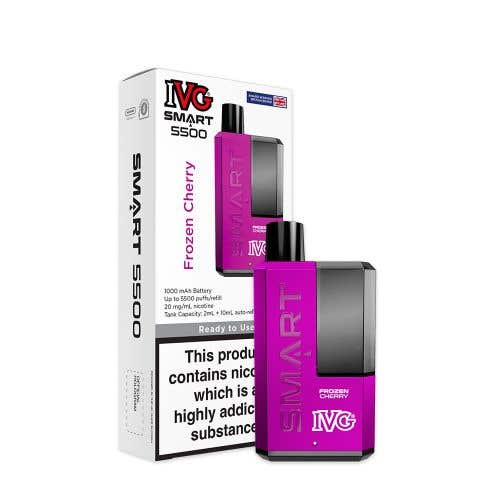 IVG Smart 5500 Rechargeable Refillable Disposable Pod Kit - Frozen Cherry