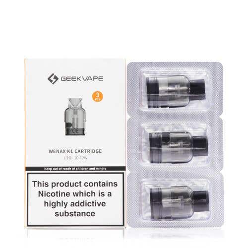 Geekvape Wenax K1 Replacement Cartridges - Pack of Four, 1.2ohm