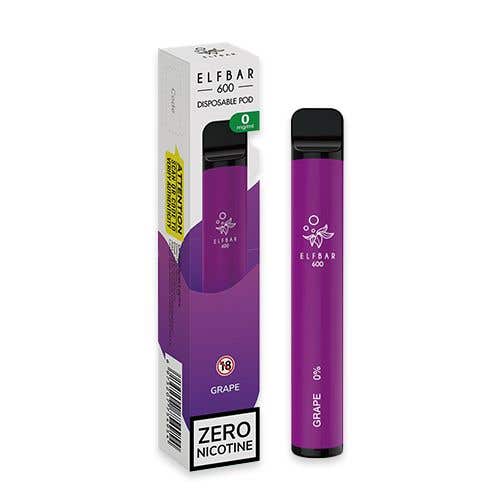 Elf Bar 600 Disposable Kit — 0mg (Nicotine-Free) - Grape