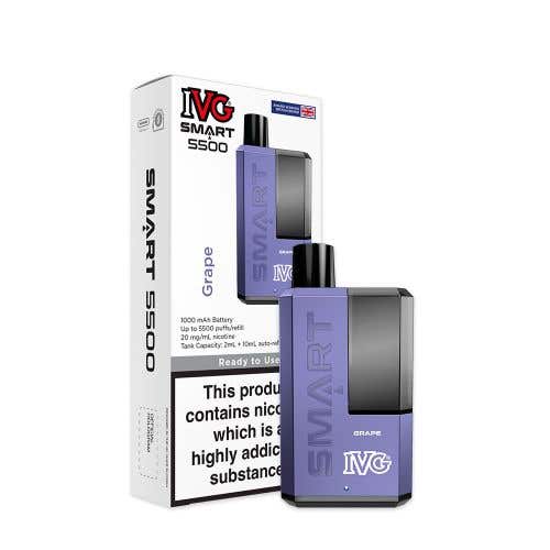 IVG Smart 5500 Rechargeable Refillable Disposable Pod Kit - Grape