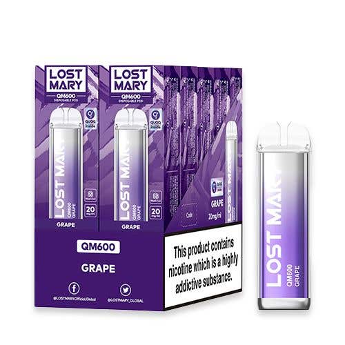 Lost Mary QM600 Disposable Vape Kit 10 Pack - Grape