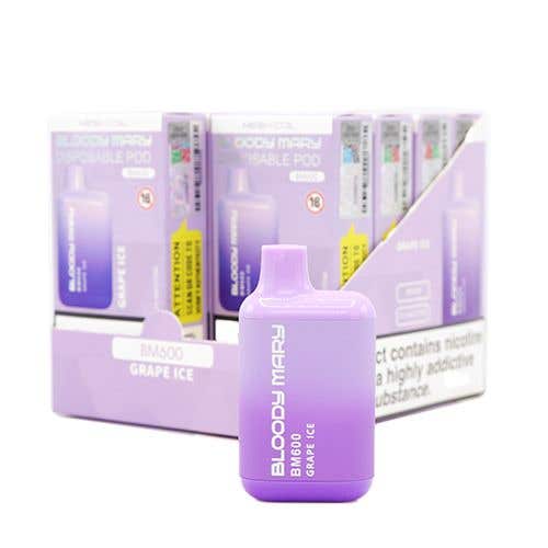 Bloody Mary BM600 Disposable Vape Kit 10 x Multipack - Grape Ice