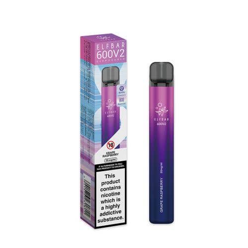 Elf Bar 600 V2 Disposable Kit 2% - Grape Raspberry