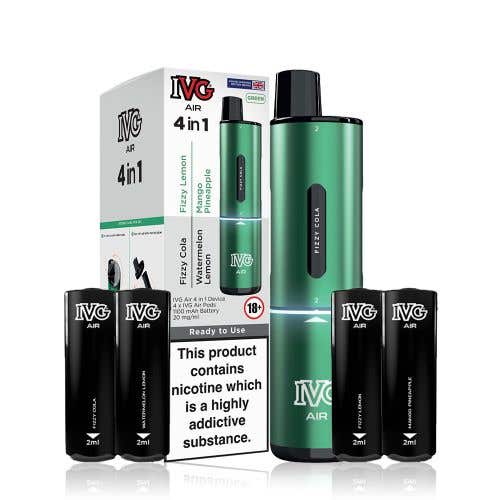 IVG Air 4-in-1 Disposable Vape Kit -  Green Edition