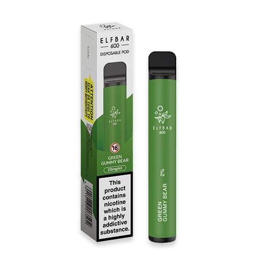 Elf Bar 600 Disposable Kit - 20mg - Green Gummy Bear