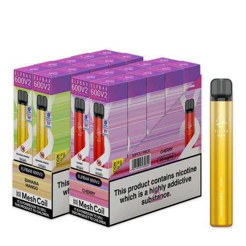 Elf Bar 600 V2 Disposable Vape Kit 10 x Multipack - Group Image